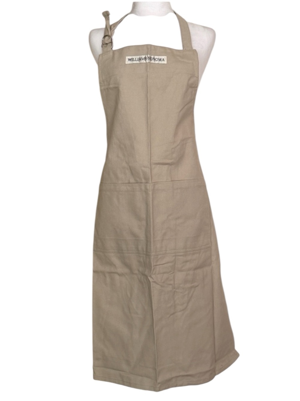 WILLIAMS SONOMA Khaki Cotton Apron -- Never used
